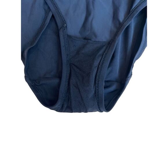 Lane Bryant Black & White Polka Dot Ruched Halter Bathing Suit - Size 18 - Picture 7 of 13